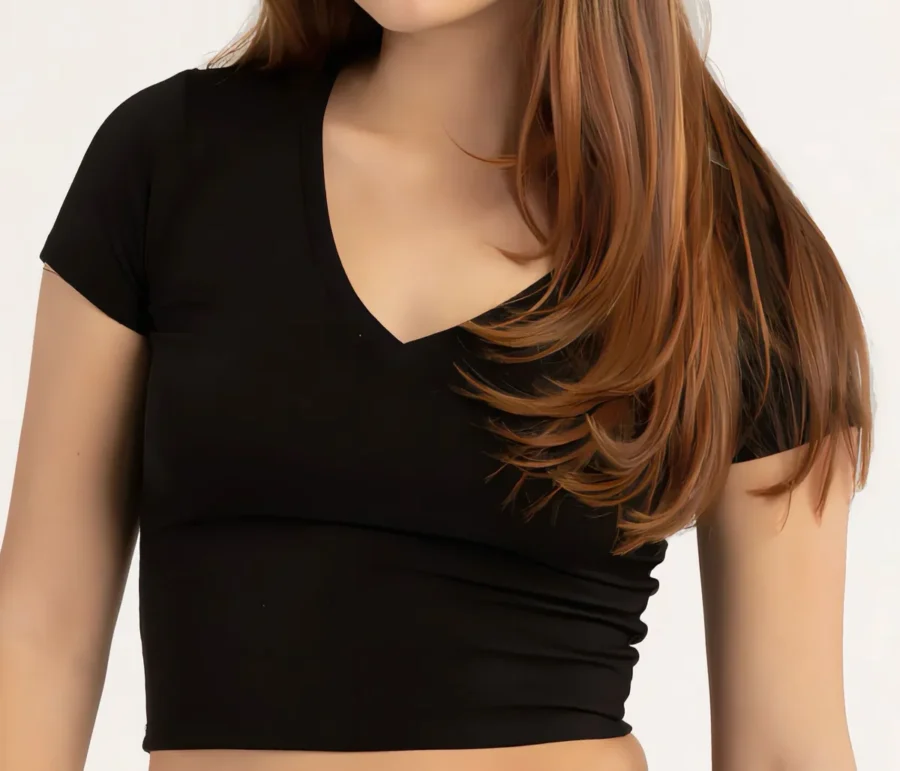 Black Solo Crop Top - Image 4