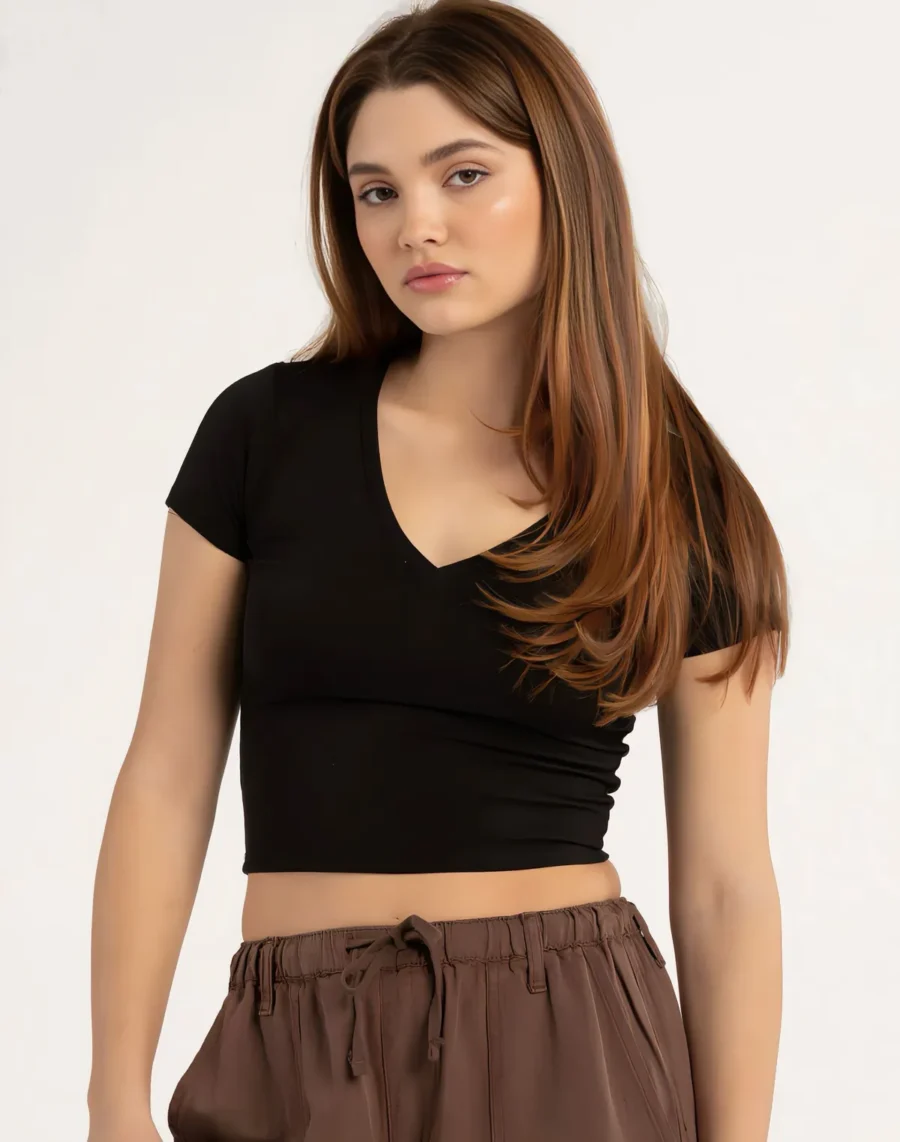 Black Solo Crop Top